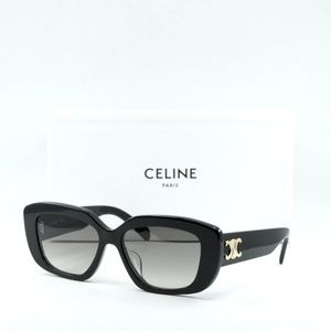 💯 NEW CELINE CL40216U 01F TRIOMPHE  SHINY BLACK BROWN GRADIENT SUNGLASSES